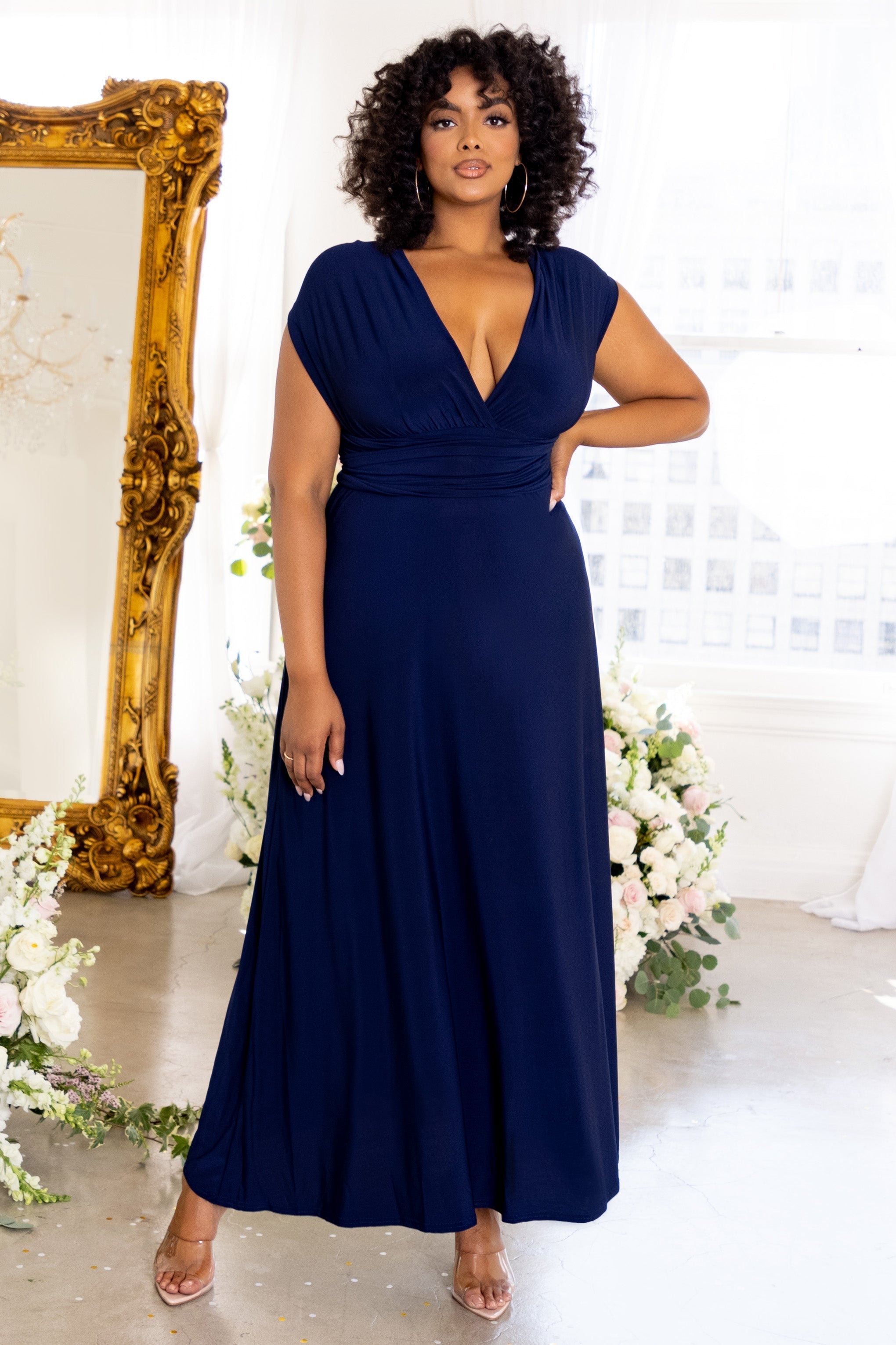 One Of A Kind | Plus Navy Multiway Maxi Dress