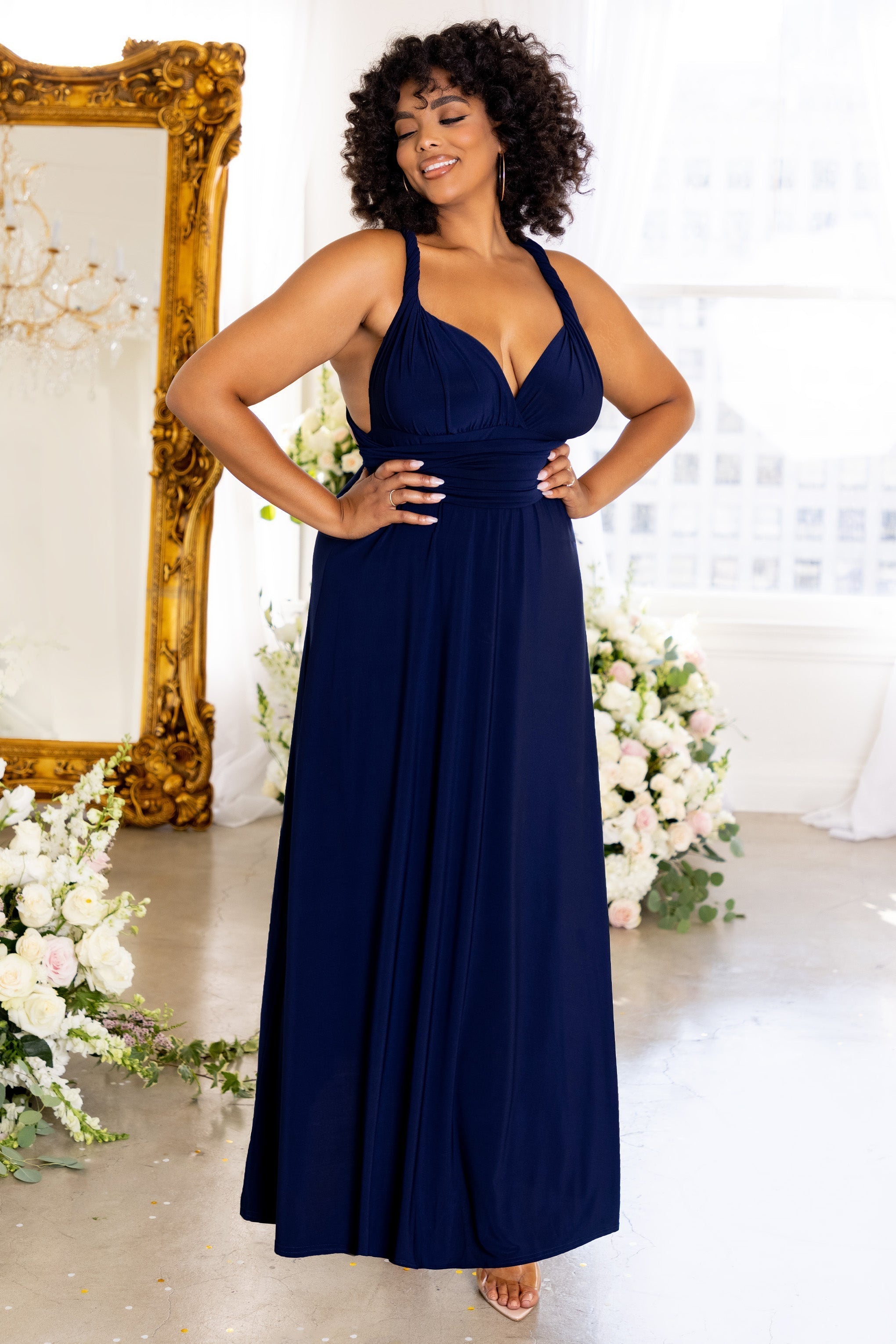 One Of A Kind | Plus Navy Multiway Maxi Dress