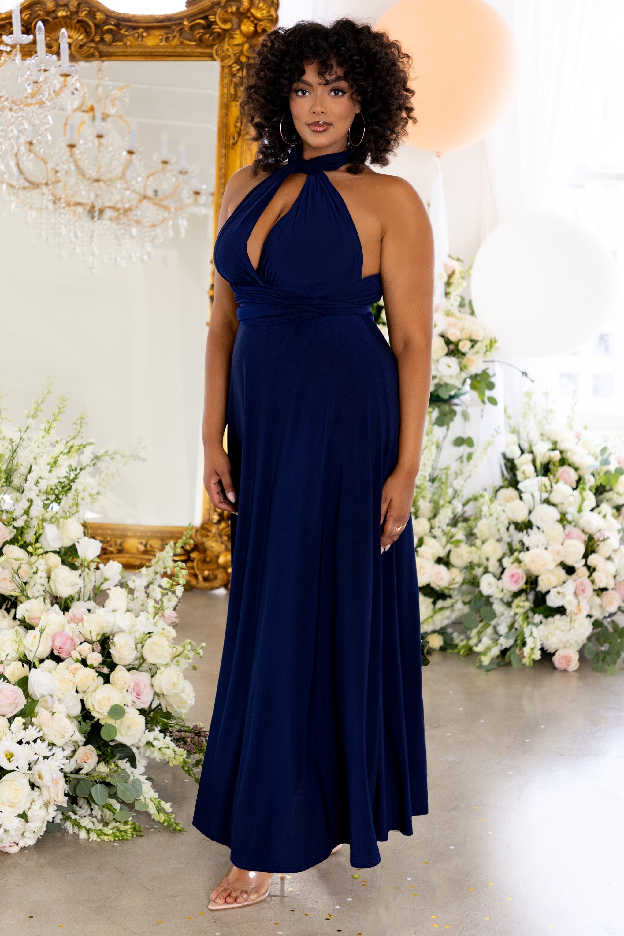 One Of A Kind | Plus Navy Multiway Maxi Dress