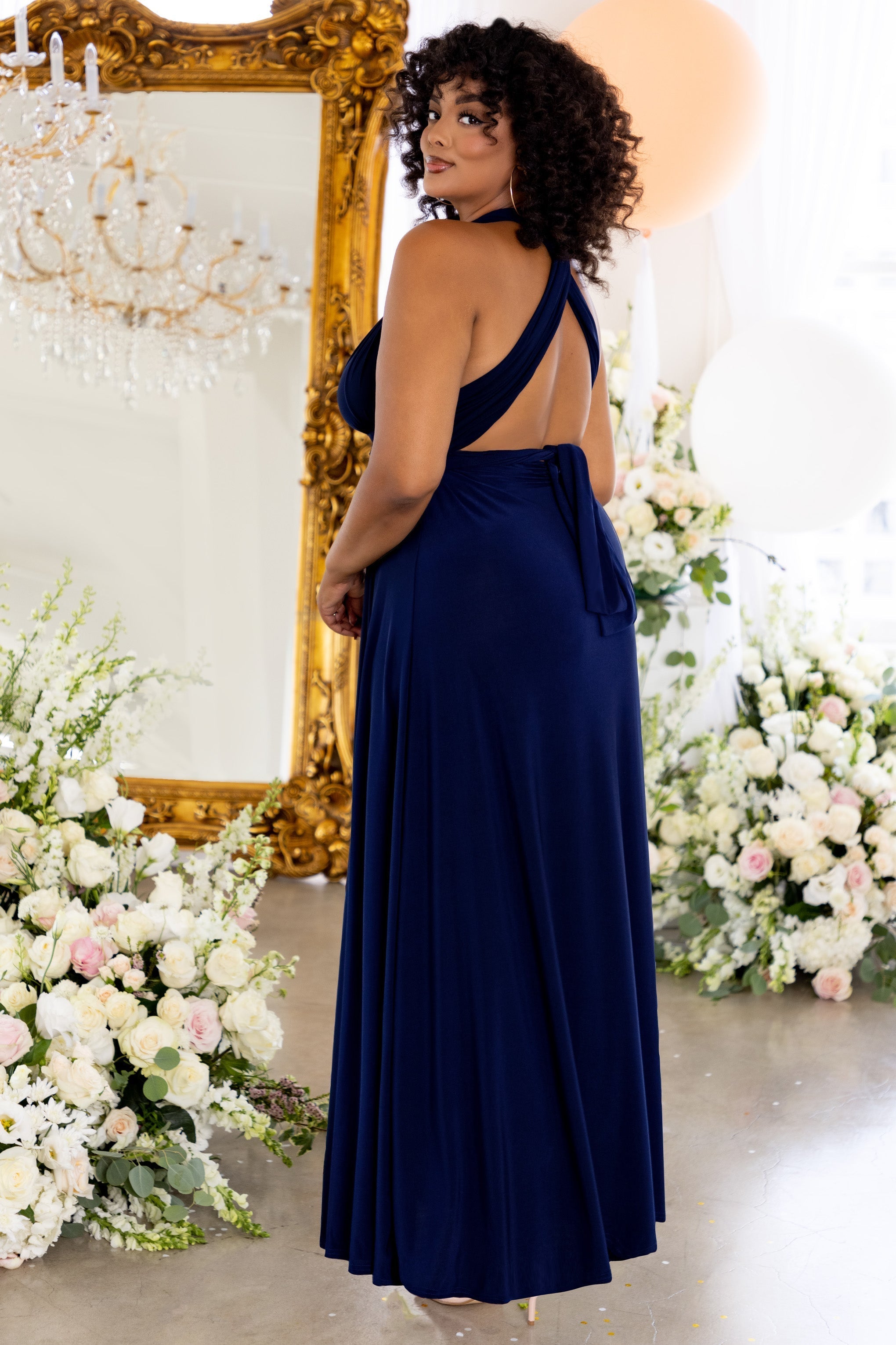 One Of A Kind | Plus Navy Multiway Maxi Dress