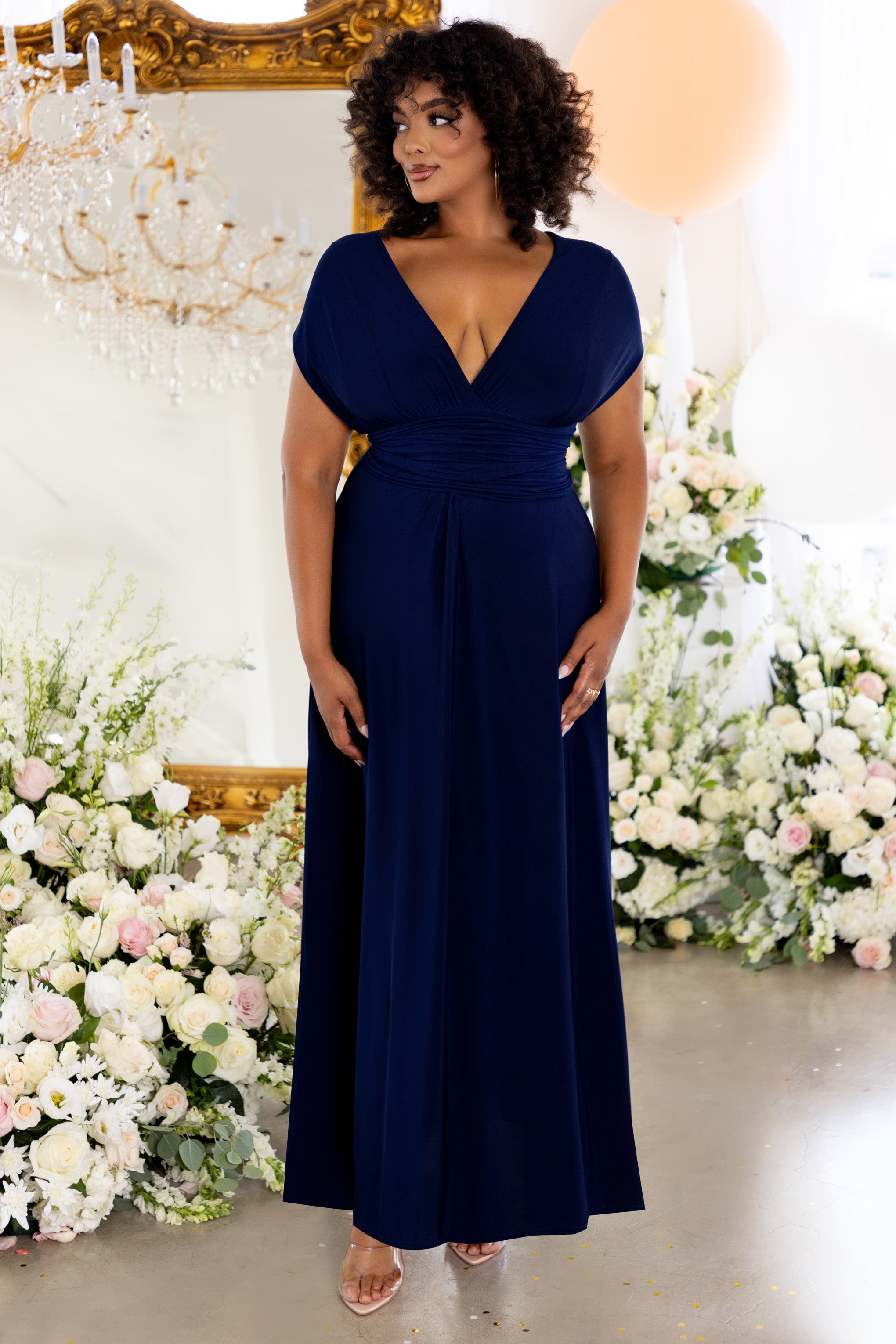 One Of A Kind | Plus Navy Multiway Maxi Dress